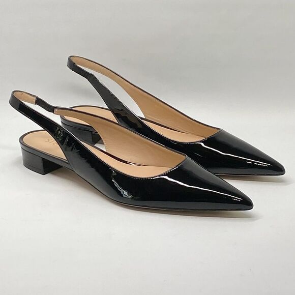 Stuart Weitzman Patent Leather Slingback Flats size 7.5 - Picture 1 of 11